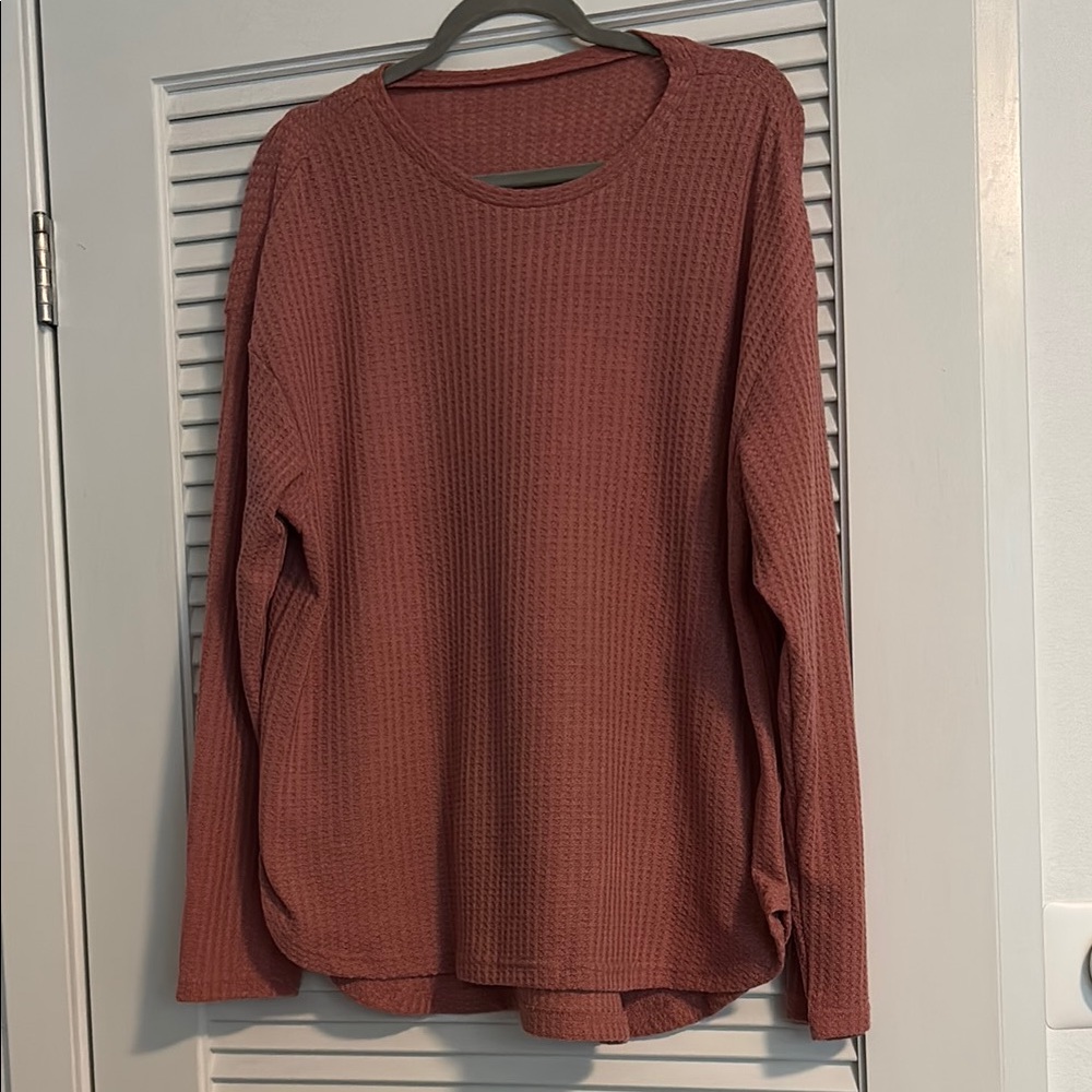 Women’s ribbed long sleeve top Sz XL
